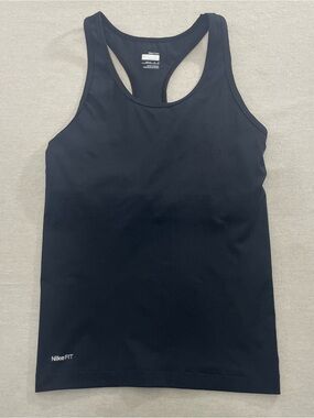 Nike Dry Fit Woman's Size Medium Black Racer Back Athletic Tank